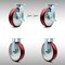 Service Caster 8 Inch SS Poly on Aluminum Caster Set with 2 Brakes/Swivel Lock 2 Rigid SCC SCC-SS30S820-PAB-TLB-BSL-2-R-2 - alternate 1
